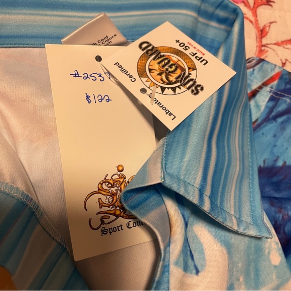 Sun-guard 50+ beach cover-up beautiful mermaid design made in USA size small NWT - Picture 8 of 8